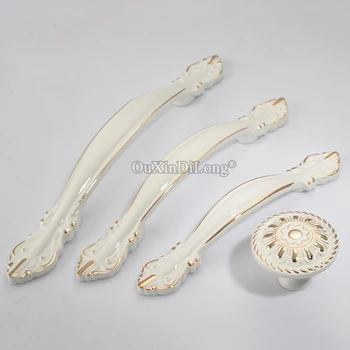 Elegant White 2PCS Solid Brass Kitchen Cabinet Door Handles Cupboard Wardrobe Drawer Dresser TV Cabinet Pulls Handles and Knobs
Elegant White 2PCS Solid Brass Kitchen Cabinet Door Handles Cupboard Wardrobe Drawer Dresser TV Cabinet Pulls Handles and Knobs