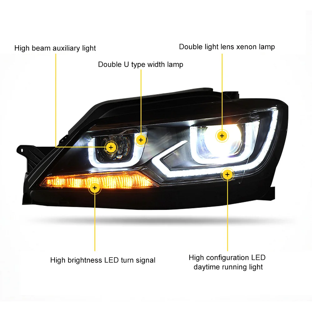 Headlight Assembly Modified LED Daytime Running Lens Xenon Headlight Set for 15-18 Volkswagen Lingdu Accessories
Headlight Assembly Modified LED Daytime Running Lens Xenon Headlight Set for 15-18 Volkswagen Lingdu Accessories
