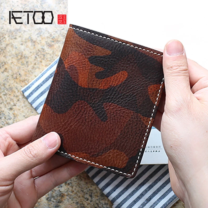 Camouflage Wallet Planting Tanning cowhide driver's license Short Wallet card pack
Camouflage Wallet Planting Tanning cowhide driver's license Short Wallet card pack