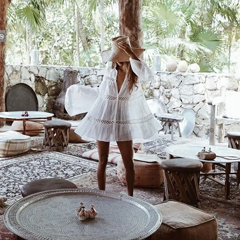 Newly Women Bikini Cover Up Lace Hollow Crochet Swimsuit Summer Beach Dress Ladies Bathing Suit Cover-Ups BFE88
Newly Women Bikini Cover Up Lace Hollow Crochet Swimsuit Summer Beach Dress Ladies Bathing Suit Cover-Ups BFE88