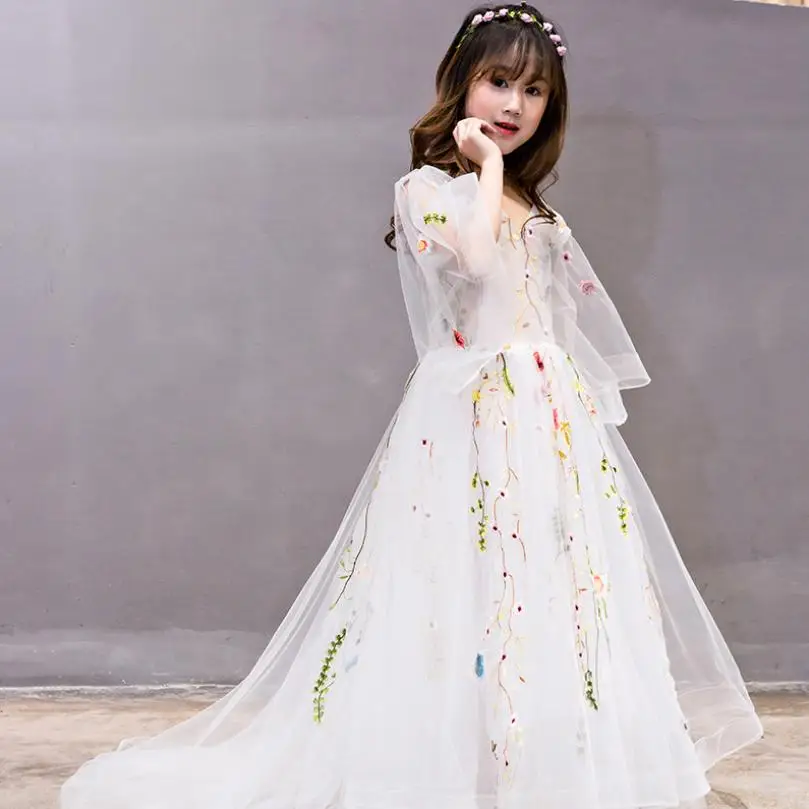 3-14Y New Girls Embroidered Formal Party Ball Gown Prom Princess Gown Wedding Children Trailing Dress Modis Vestidos Y1701
3-14Y New Girls Embroidered Formal Party Ball Gown Prom Princess Gown Wedding Children Trailing Dress Modis Vestidos Y1701