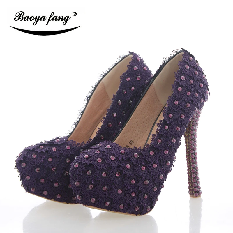 Purple/Royal Blue Lace Wedding shoes fashion Bride high heels platform shoes leather insole female shoes big size 34-43
Purple/Royal Blue Lace Wedding shoes fashion Bride high heels platform shoes leather insole female shoes big size 34-43