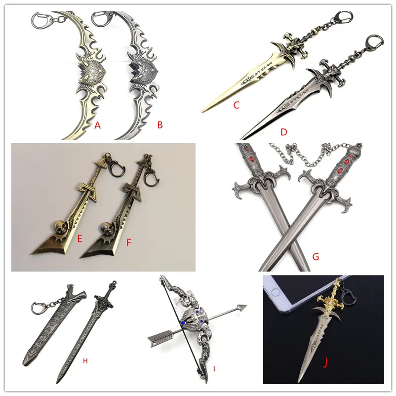 Merry Christmas Weapon keychain Arthas Menethil Frostmourne Illidan Stormrage Warglaive of Azzinoth 15-17cm
Merry Christmas Weapon keychain Arthas Menethil Frostmourne Illidan Stormrage Warglaive of Azzinoth 15-17cm