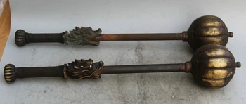song voge gem S2078 23" Chinese Bronze Handle Head Dragon Phurba Dagger Holder Weapon Hammer Pair
song voge gem S2078 23" Chinese Bronze Handle Head Dragon Phurba Dagger Holder Weapon Hammer Pair
