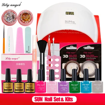 24W SUN9s Intelligent UV LED Lamp &6Color UV Gel Nail Polish Soak Off Base+Top Coat Nail Art Tools Sets Kits nail polish kit Z25
24W SUN9s Intelligent UV LED Lamp &6Color UV Gel Nail Polish Soak Off Base+Top Coat Nail Art Tools Sets Kits nail polish kit Z25
