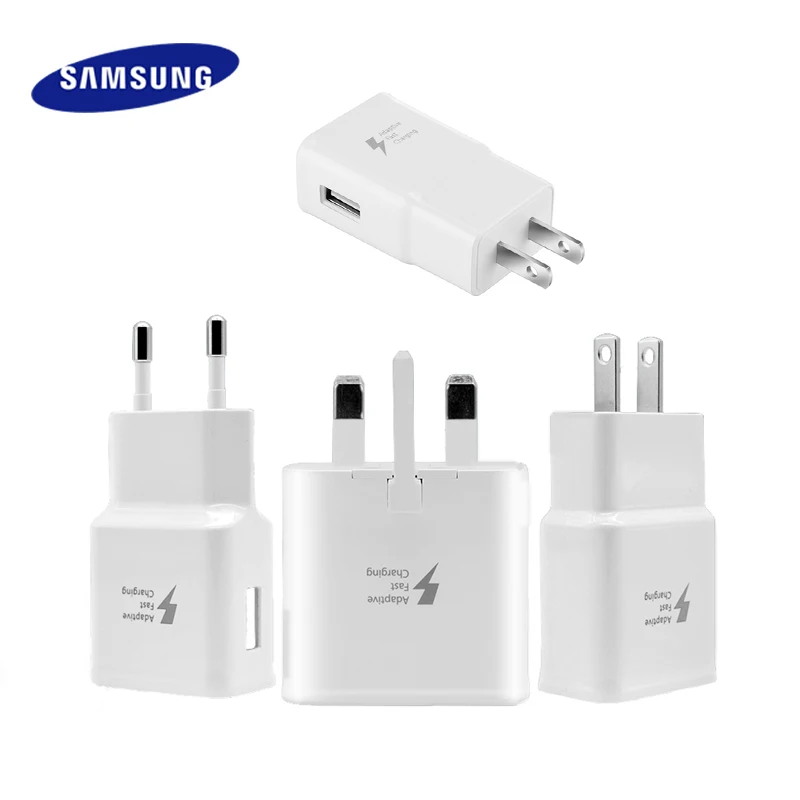 Original Samsung Quick Charger Adaptive Fast Charge EU US UK Plug Travel Charging 9V 1.67A & 5V 2A for Galaxy S8 S7 Note8
Original Samsung Quick Charger Adaptive Fast Charge EU US UK Plug Travel Charging 9V 1.67A & 5V 2A for Galaxy S8 S7 Note8