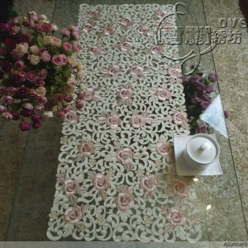 Rustic cloth embroidery dining table cloth table mat coffee table runner cutout cover towel rose
Rustic cloth embroidery dining table cloth table mat coffee table runner cutout cover towel rose