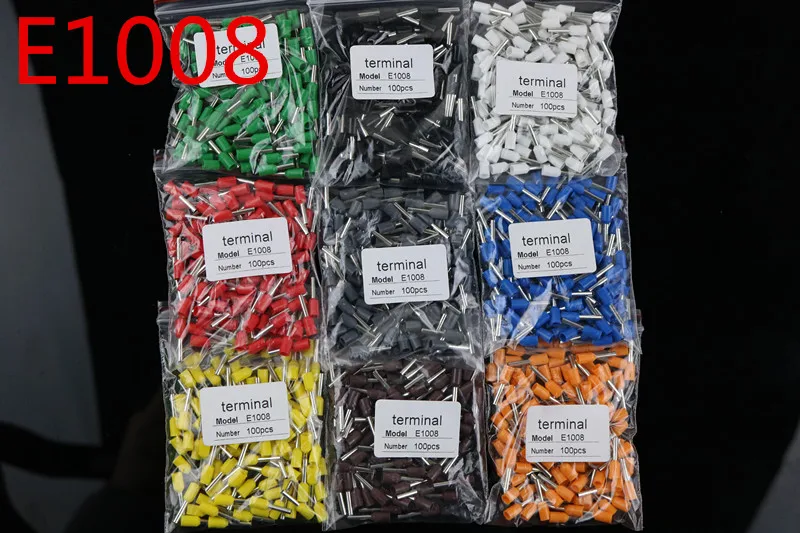 E1008 Tube insulating Insulated terminals 100PCS/Pack 1MM2 Cable Wire Connector Insulating Crimp Terminal Connector E-
E1008 Tube insulating Insulated terminals 100PCS/Pack 1MM2 Cable Wire Connector Insulating Crimp Terminal Connector E-