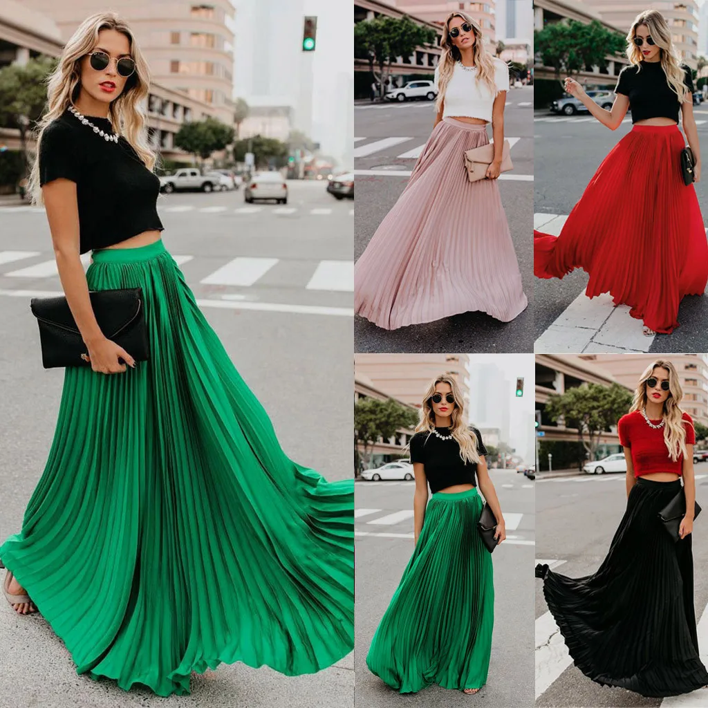 New 2019 Women Boho Chiffon Long Maxi Skirt Lady Beach High Wait Skirt Pleated Causal Sundress Mulheres Do Partido Boho Praia
New 2019 Women Boho Chiffon Long Maxi Skirt Lady Beach High Wait Skirt Pleated Causal Sundress Mulheres Do Partido Boho Praia