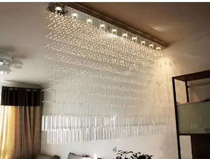 Luxury Bar Counter Crystal Light Partition Rectangular Chandelier Lamps FOR Decorative Living Room Restaurant | Лампы и освещение