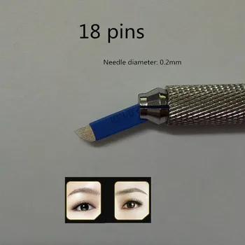 500 PCS blue 18 Pin Permanent Makeup Manual Eyebrow Tattoo Needles Blade For 3D Embroidery Microblading Tattoo Pen Machine
500 PCS blue 18 Pin Permanent Makeup Manual Eyebrow Tattoo Needles Blade For 3D Embroidery Microblading Tattoo Pen Machine