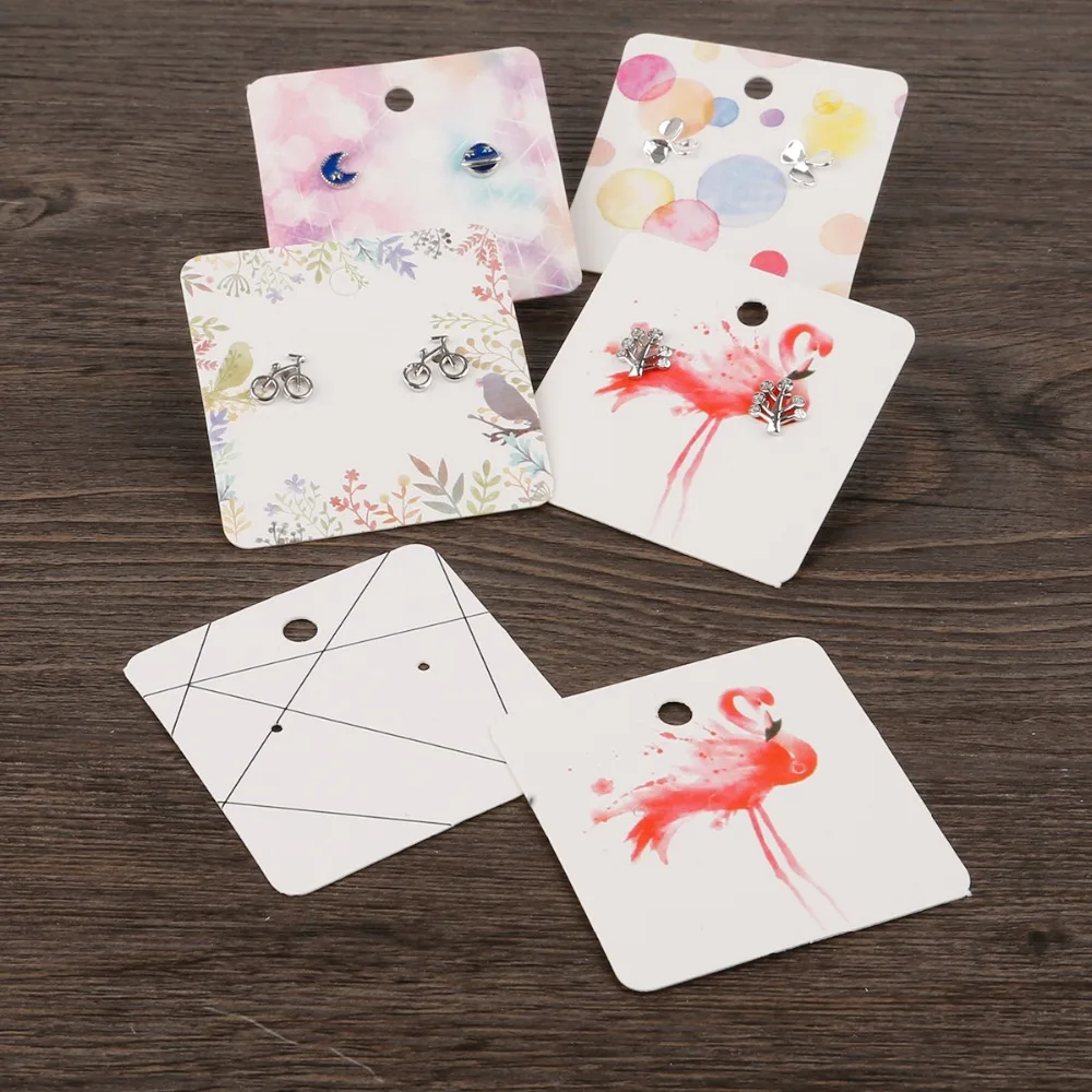 100PCS 5x5cm Multi Designs Paper Cute Stud Earring Hang Tag Card Custom Logo Cost Extra Jewelry Display Packing Card
100PCS 5x5cm Multi Designs Paper Cute Stud Earring Hang Tag Card Custom Logo Cost Extra Jewelry Display Packing Card