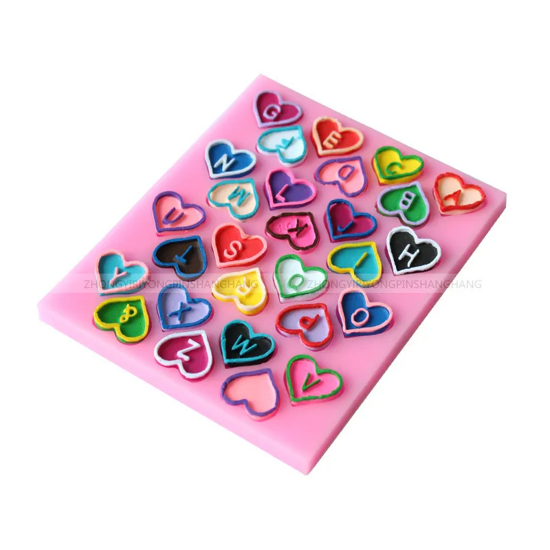 3D Heart-Shaped Letter Chocolate Mold Alphabet Cake Molds Fondant Silicone Mould DIY Baking Decoration Tools Kitchen Accessories
3D Heart-Shaped Letter Chocolate Mold Alphabet Cake Molds Fondant Silicone Mould DIY Baking Decoration Tools Kitchen Accessories