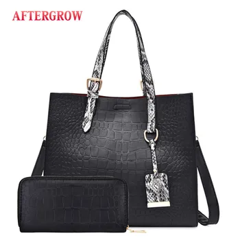 Elegant Woman Totes Bag Large Prints Snake Skin Handbag Set PU Leather Female Shoulder Composite Bag For Women grand sac a main
Elegant Woman Totes Bag Large Prints Snake Skin Handbag Set PU Leather Female Shoulder Composite Bag For Women grand sac a main