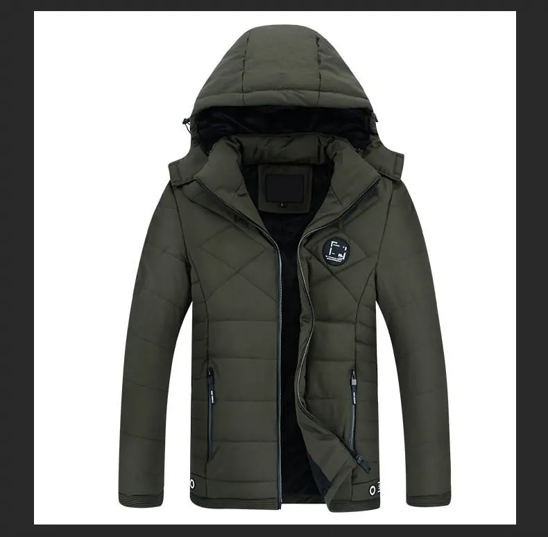 2018 Winter Men Jacket Coats Windproof Warm Cotton Padded Men Autumn Fleece Thicken Hooded Jacket Male Drop-ship Plus Size 4XL 05