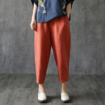 Plus Size Cotton Linen Harem Pants Women Pockets Elastic High Waist Loose Casual Trousers Solid Female Summer Pants
Plus Size Cotton Linen Harem Pants Women Pockets Elastic High Waist Loose Casual Trousers Solid Female Summer Pants