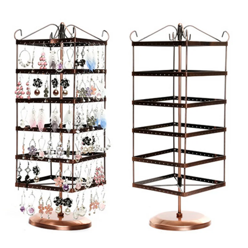 6 Layers 288 Holes Metal Jewelry Display Shelf Rotatting Earring Display Rack Older Worlde Type Jewelry Organizer Large Shape
6 Layers 288 Holes Metal Jewelry Display Shelf Rotatting Earring Display Rack Older Worlde Type Jewelry Organizer Large Shape