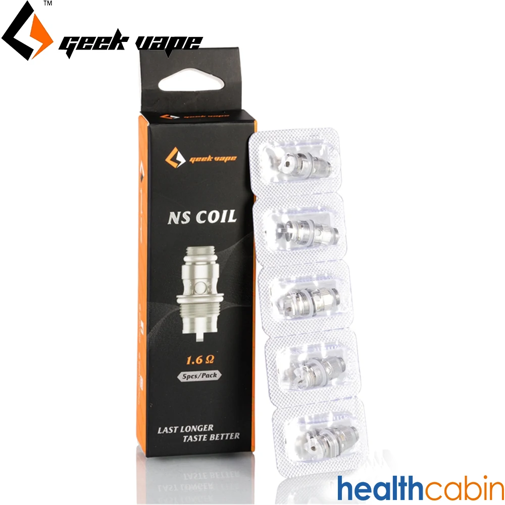 Geekvape NS Replacement Coil Head 1.6ohm 1.2ohm Organic Cotton E-cig Electronic Cigarette Atomizer Core for Flint Frenzy Kit
Geekvape NS Replacement Coil Head 1.6ohm 1.2ohm Organic Cotton E-cig Electronic Cigarette Atomizer Core for Flint Frenzy Kit
