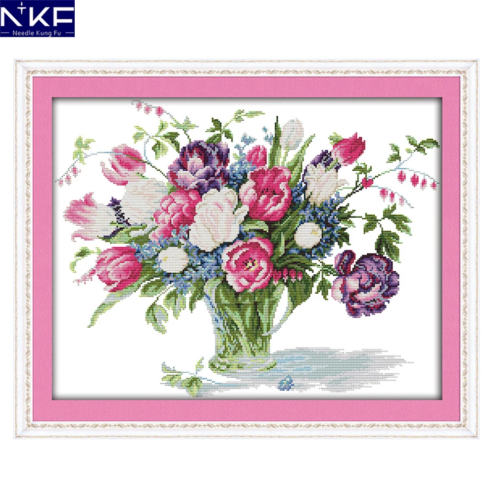 NKF Tulip Vase Cross Stitch Kits Embroidery Needlework Sets Needle Craft Stamped Counted Cross Stitch Patterns for Home Decor
NKF Tulip Vase Cross Stitch Kits Embroidery Needlework Sets Needle Craft Stamped Counted Cross Stitch Patterns for Home Decor