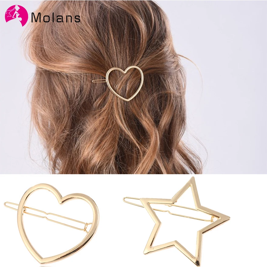 Molans 1 PC Solid Hollow Frog Clip Hairpins for Girls Hair Accessories Peach Heart Star Triangle Alloy Hair Clip Hairgrips
Molans 1 PC Solid Hollow Frog Clip Hairpins for Girls Hair Accessories Peach Heart Star Triangle Alloy Hair Clip Hairgrips