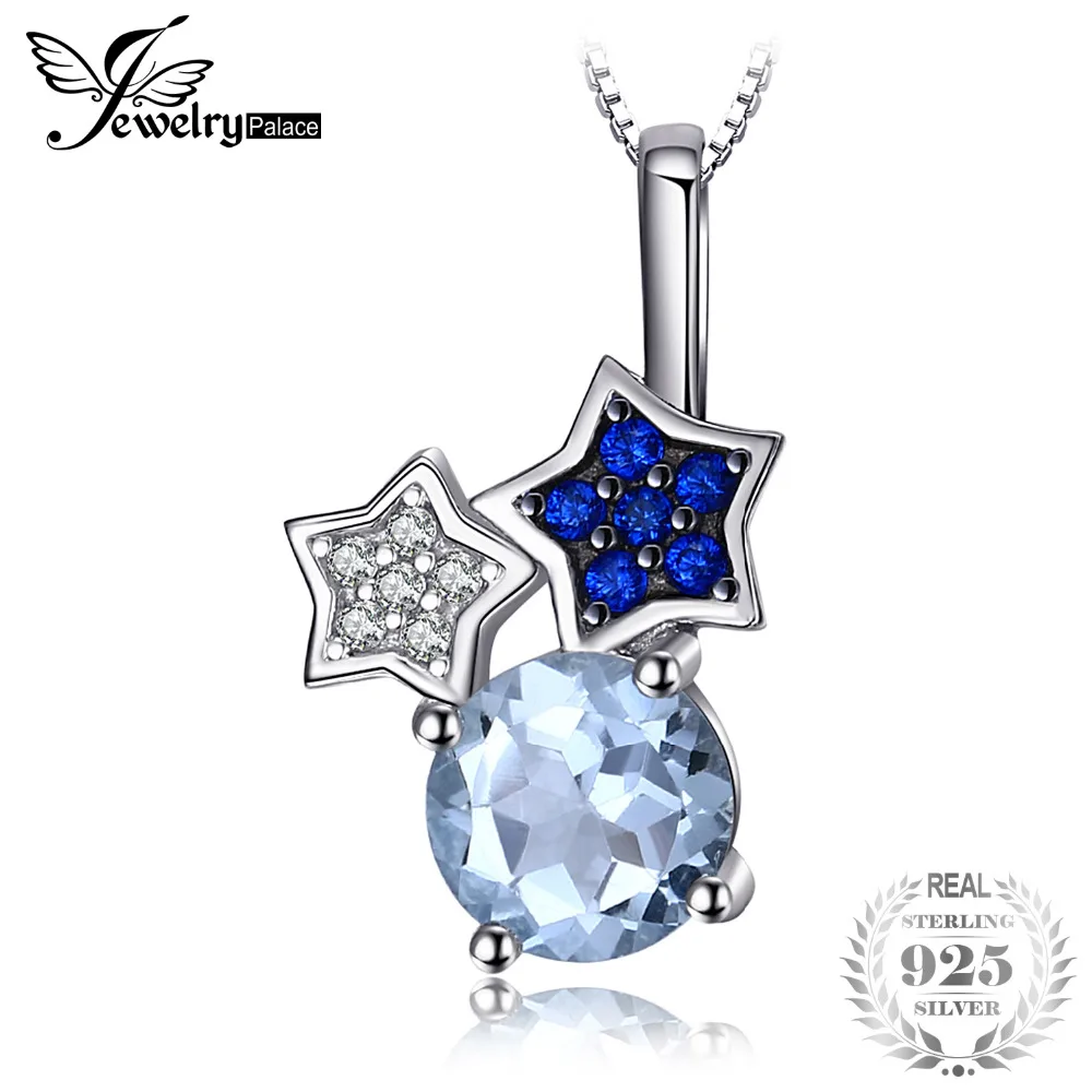 Jewelrypalace Refreshing 1ct Genuine Sky Blue Topazs Created Blue Spinels Pendants & Necklaces 925 Sterling Silver 45cm Chain
Jewelrypalace Refreshing 1ct Genuine Sky Blue Topazs Created Blue Spinels Pendants & Necklaces 925 Sterling Silver 45cm Chain