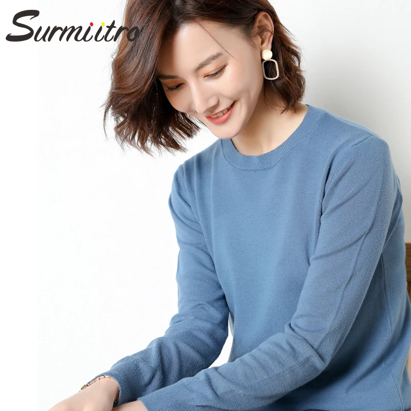 Surmiitro S-3XL вязаный свитер для женщин 2021 Мода весна осень зима корейский женский