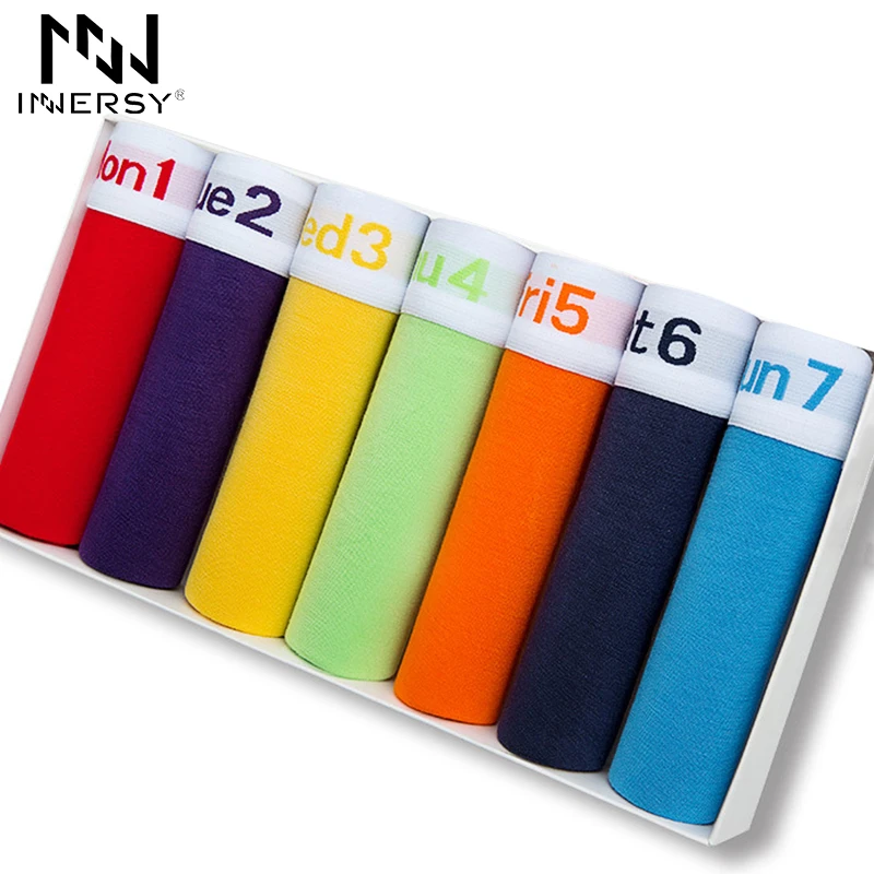 Innersy Boxer 7Pcs/lot Brand Sexy Boxer Mens Underwear Cotton Boxer Short Colorful Breathable Belt Shorts Boxer Pure color
Innersy Boxer 7Pcs/lot Brand Sexy Boxer Mens Underwear Cotton Boxer Short Colorful Breathable Belt Shorts Boxer Pure color