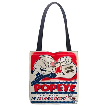 Popeye the Sailor Custom Tote Bag For Women Fabric Bags Eco Reusable Shopping Bags Traveling Beach Casual Useful Shoulder Bag
Popeye the Sailor Custom Tote Bag For Women Fabric Bags Eco Reusable Shopping Bags Traveling Beach Casual Useful Shoulder Bag