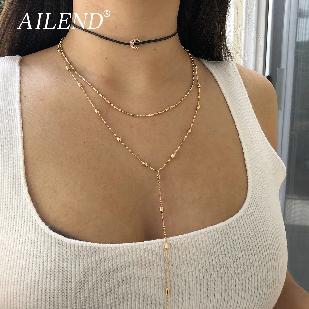 AILEND 3pcs Necklace Lady Fashion Multilayer Necklace Moon Pendant Necklace Round Bead Chain Necklace Jewelry
AILEND 3pcs Necklace Lady Fashion Multilayer Necklace Moon Pendant Necklace Round Bead Chain Necklace Jewelry