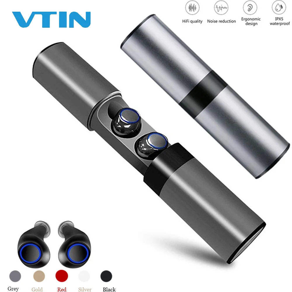 2019 VTIN S2 TWS Bluetooth Earphones Ture Wireless Earbuds Mini In-Ear Stereo Headsets with Charging Box 1200mAh
2019 VTIN S2 TWS Bluetooth Earphones Ture Wireless Earbuds Mini In-Ear Stereo Headsets with Charging Box 1200mAh