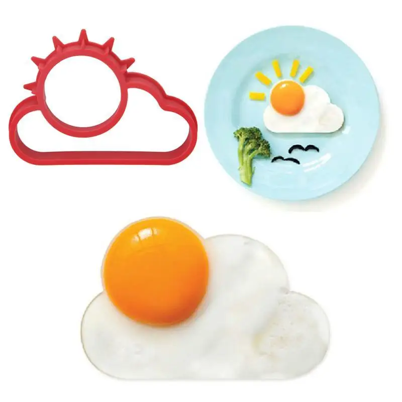 Sun & Cloud Creative Fried Fry Egg Frame Breakfast Mold Kitchen Tool Nonstick Silicone Egg Moulds Cooking Baking Accessories
Sun & Cloud Creative Fried Fry Egg Frame Breakfast Mold Kitchen Tool Nonstick Silicone Egg Moulds Cooking Baking Accessories