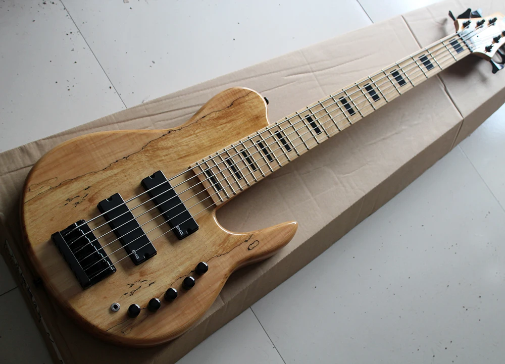 Factory custom 6 strings ASH electric bass guitar with neck-thru-body,Maple fretboard with black block inlay,Black hardwares
Factory custom 6 strings ASH electric bass guitar with neck-thru-body,Maple fretboard with black block inlay,Black hardwares