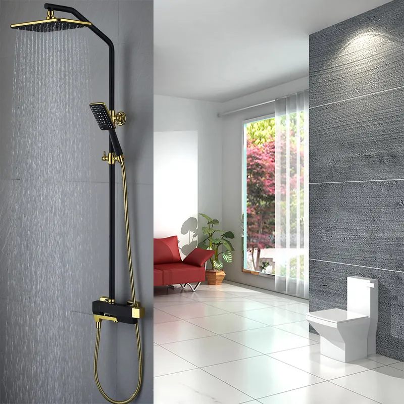 2019 new Nordic shower sprinkler set black full copper tap shower household shower head cold and hot faucet
2019 new Nordic shower sprinkler set black full copper tap shower household shower head cold and hot faucet