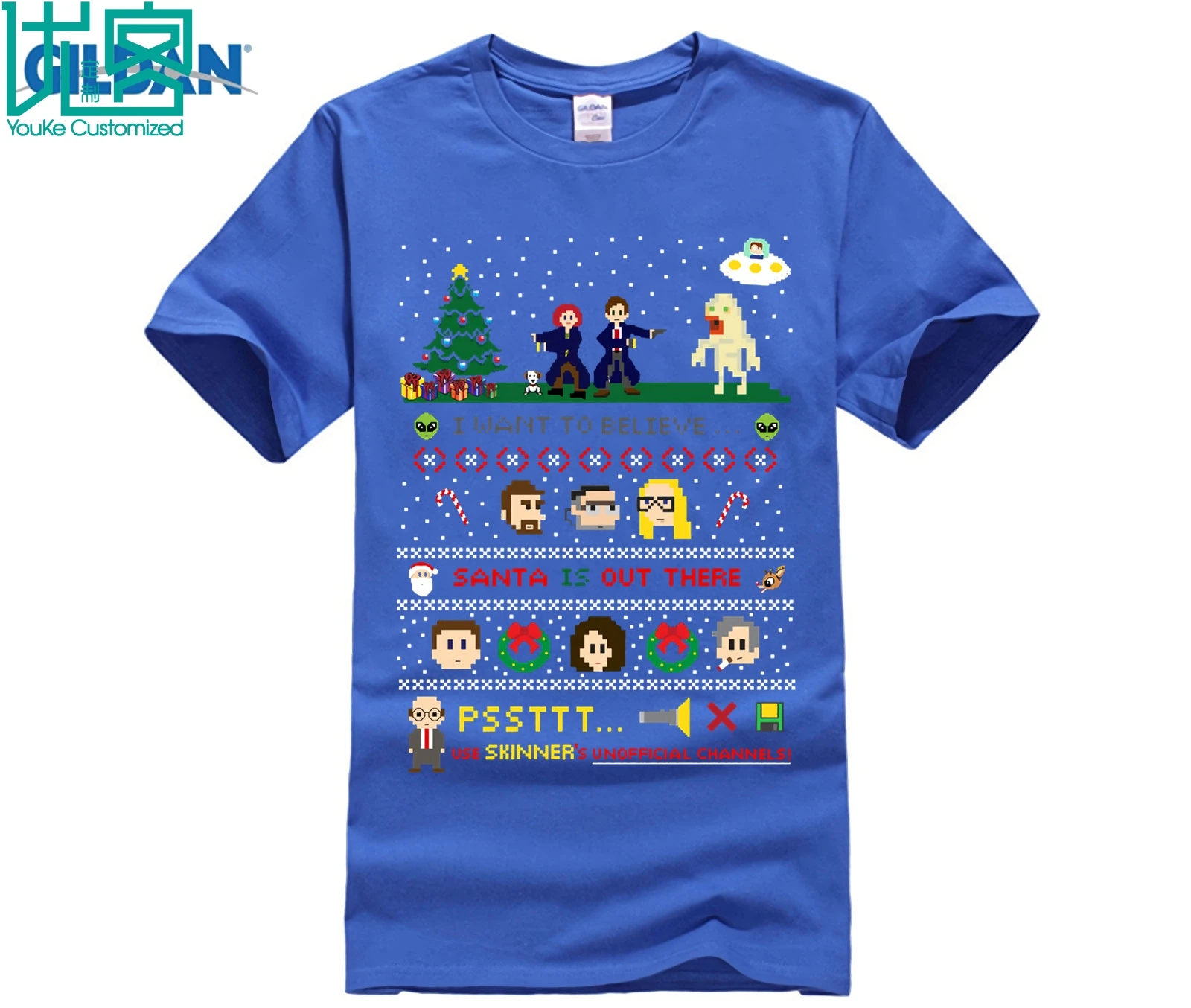 100% cotton O-neck printed T-shirt The X-Files Christmas - Santa is Out There T-Shirt
100% cotton O-neck printed T-shirt The X-Files Christmas - Santa is Out There T-Shirt