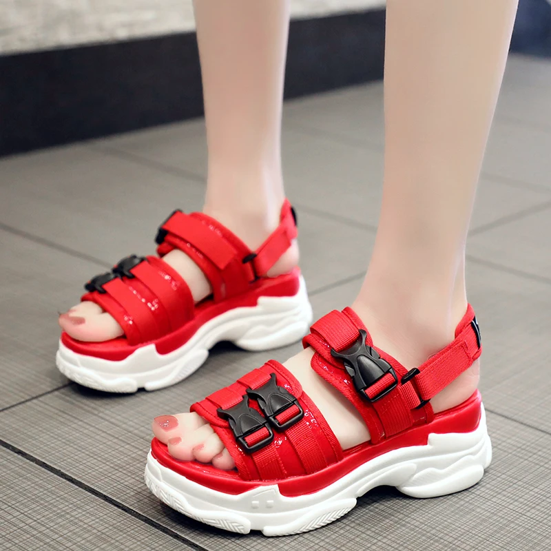 2019 Fashion Summer Platform Chunky Woman Shoes Female Women's Sandals Red Black Buckle Thick Soled Beach Sandals Casual Shoes
2019 Fashion Summer Platform Chunky Woman Shoes Female Women's Sandals Red Black Buckle Thick Soled Beach Sandals Casual Shoes