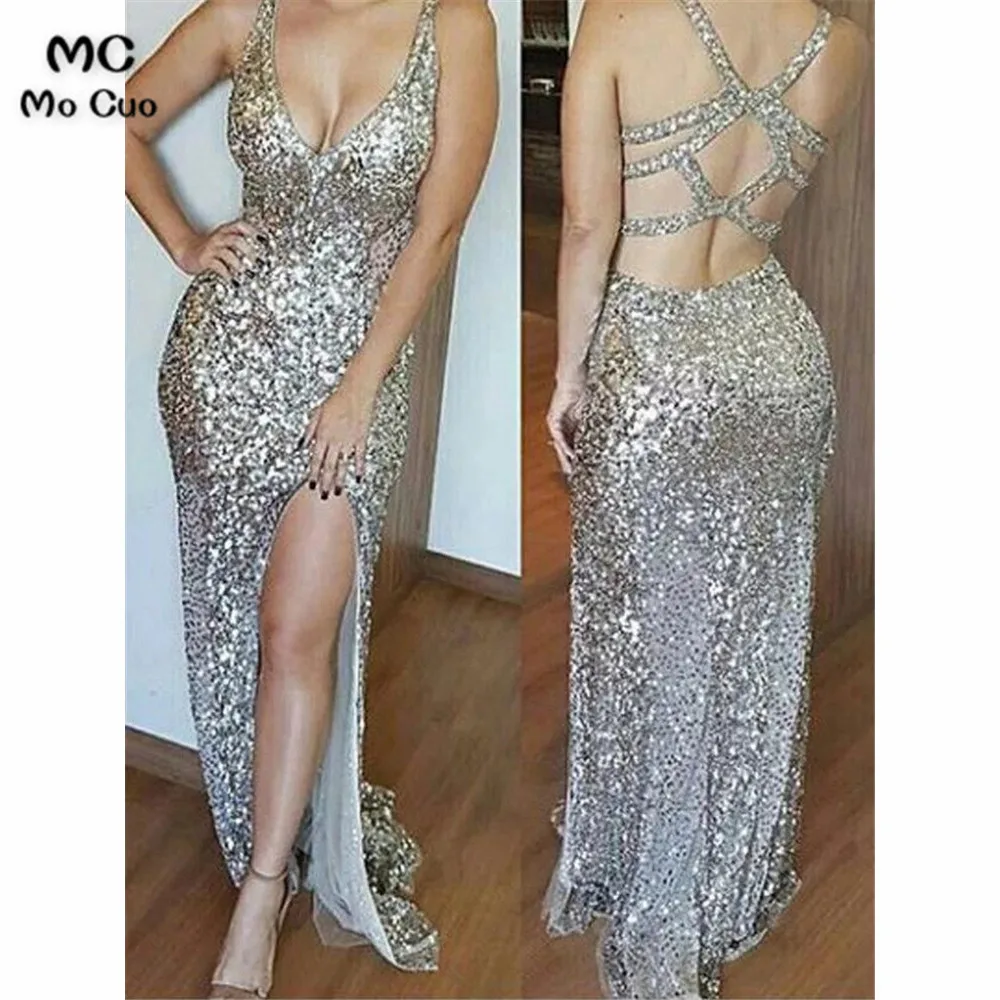 Sexy Mermaid Prom dresses with Sequined long graduation dresses Silver Evening Prom Dress for Women Custom Made
Sexy Mermaid Prom dresses with Sequined long graduation dresses Silver Evening Prom Dress for Women Custom Made