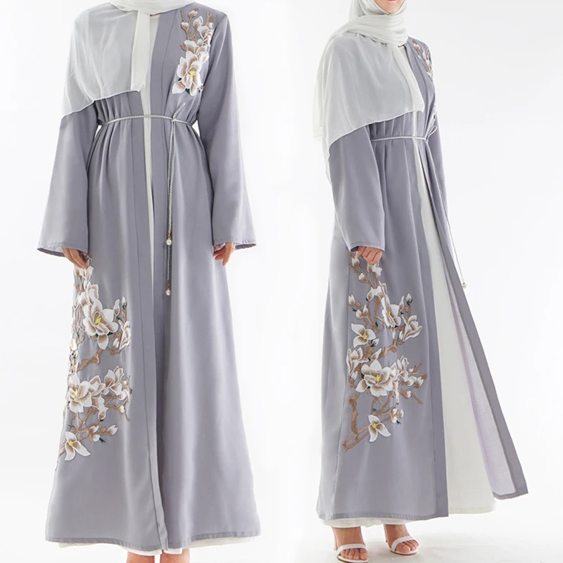 Gray Muslim Abaya Dubai Embroidery Pearls Bangladesh Robe Coat Women Long Cardigan Turkish Islamic Clothing Headscarf 2019 New
Gray Muslim Abaya Dubai Embroidery Pearls Bangladesh Robe Coat Women Long Cardigan Turkish Islamic Clothing Headscarf 2019 New