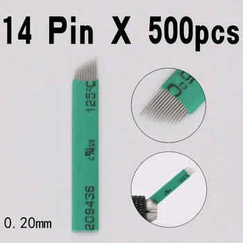 New 0.20mm diameter 14 pin microblading needles blades Lamina Agulha Sobrancelha Tebori Microblading 14 Pontas Flex brow tatoo
New 0.20mm diameter 14 pin microblading needles blades Lamina Agulha Sobrancelha Tebori Microblading 14 Pontas Flex brow tatoo