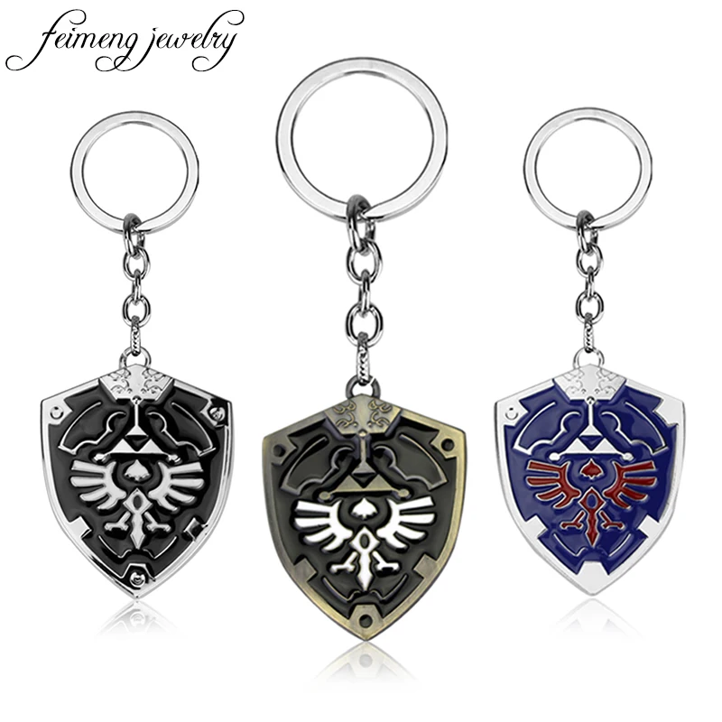 feimeng jewelry The Legend Of Zelda Head Pendant Key Chain Trinkets Metal Keychain Keyring Hylian Shield Car Key Holder
feimeng jewelry The Legend Of Zelda Head Pendant Key Chain Trinkets Metal Keychain Keyring Hylian Shield Car Key Holder