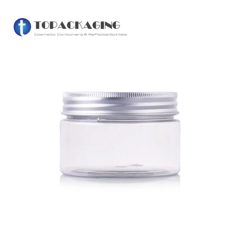 30PCS/LOT*100G Cream Jar Transparent Plastic Cosmetic Container Empty Mask Refillable Packing Aluminum Screw Cap Pot Makup Can
30PCS/LOT*100G Cream Jar Transparent Plastic Cosmetic Container Empty Mask Refillable Packing Aluminum Screw Cap Pot Makup Can
