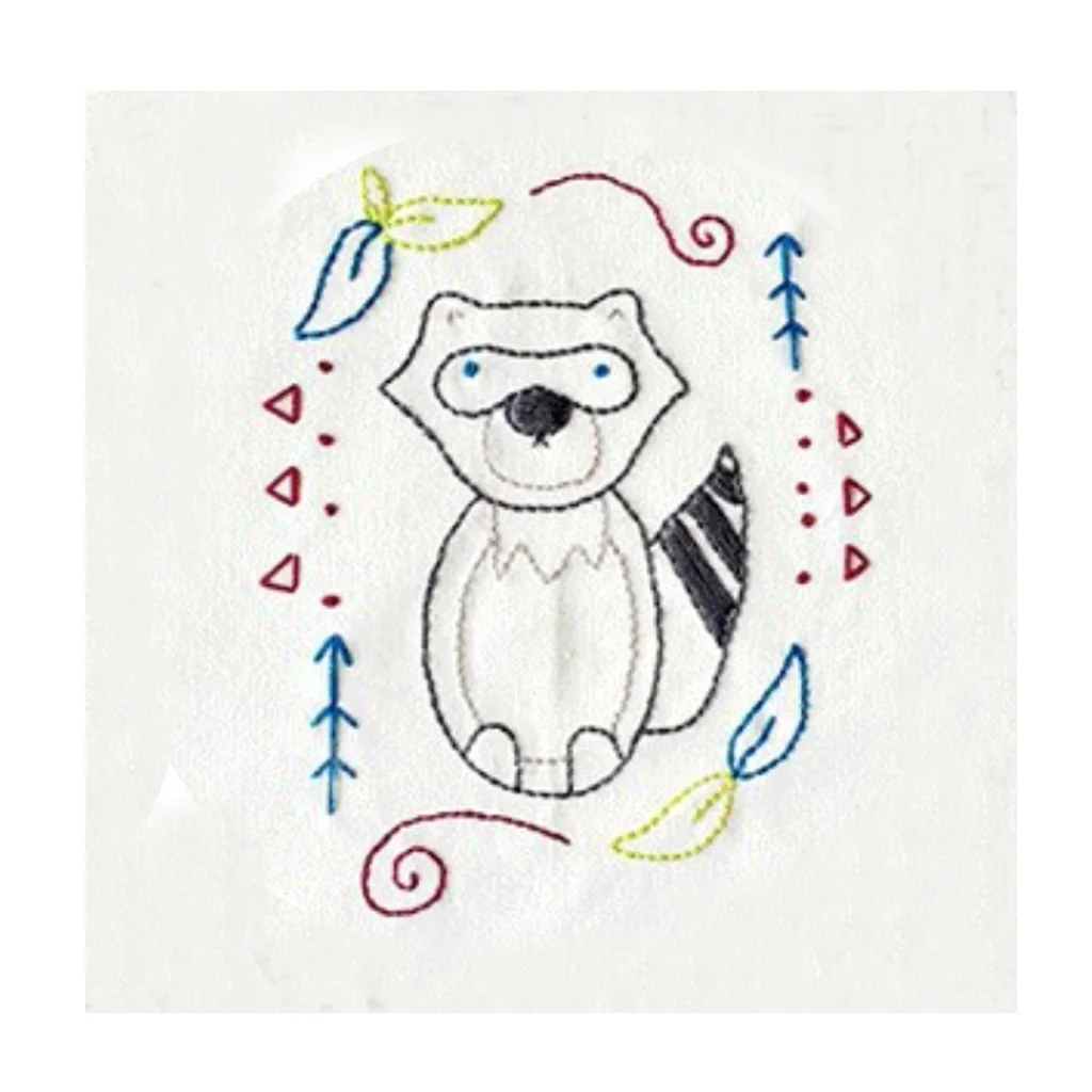 Embroidery Kit, Cartoon Hand Embroidery Cross Stitch Starter Needlepoint Crafts Kit with Cloth,Threads and Tools for Home Decor