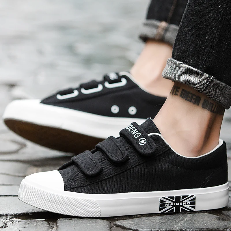 Vulcanize shoes men shallow hook & loop designer canvas shoes for students comfortable non-slip fashion male sneakers
Vulcanize shoes men shallow hook & loop designer canvas shoes for students comfortable non-slip fashion male sneakers