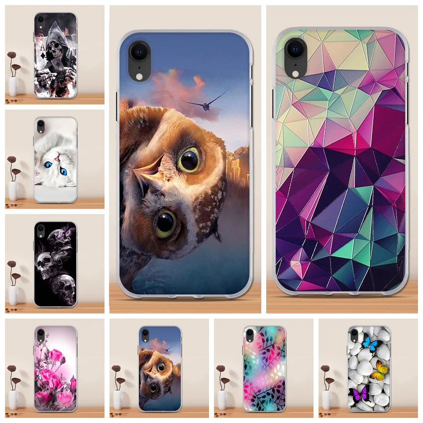 Фото Case for iPhone XS XR Silicone Coque Apple Phone 3D TPU Soft Painting Funda X S Cover Capa | Мобильные телефоны и