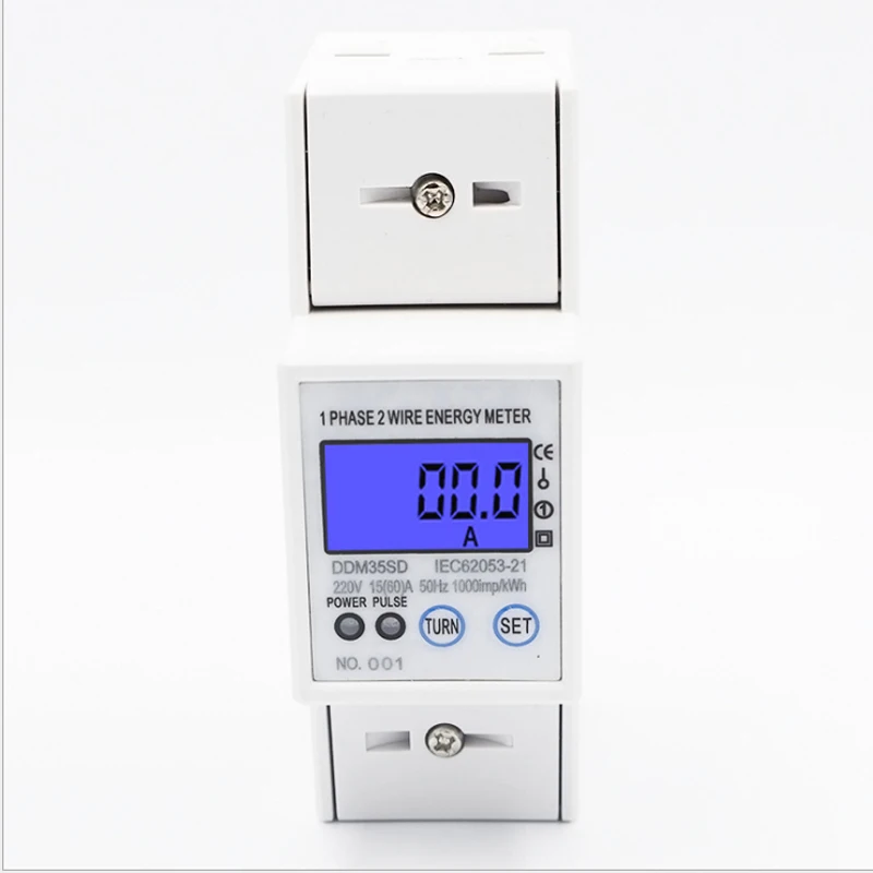 Single Phase Two Wire RS485 MODBUS Protocol LCD Backlit Display 220V/230V 50Hz/60Hz Din Rail Wattmeter Energy Meter Watt Meter
Single Phase Two Wire RS485 MODBUS Protocol LCD Backlit Display 220V/230V 50Hz/60Hz Din Rail Wattmeter Energy Meter Watt Meter