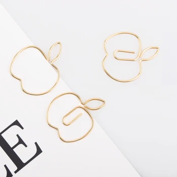 Gold Apple Paper clips Creative Shaping Pin Special Shaped paper clip Metal Customization Paperclips Gold Paper Clips Decorative
Gold Apple Paper clips Creative Shaping Pin Special Shaped paper clip Metal Customization Paperclips Gold Paper Clips Decorative