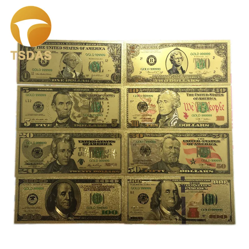 All Type America Banknotes Dollar Gold Banknote in 24k Gold Plated For Collection
All Type America Banknotes Dollar Gold Banknote in 24k Gold Plated For Collection