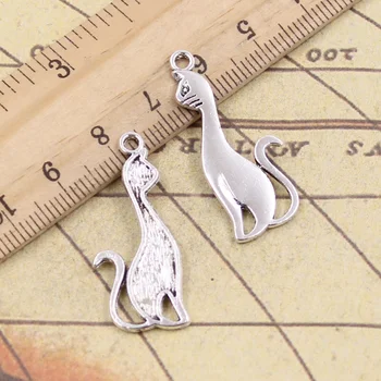 10pcs/lot Charms Cat 34x14mm Antique Silver Color Pendants Making DIY Handmade Tibetan Finding Jewelry For Bracelet
10pcs/lot Charms Cat 34x14mm Antique Silver Color Pendants Making DIY Handmade Tibetan Finding Jewelry For Bracelet