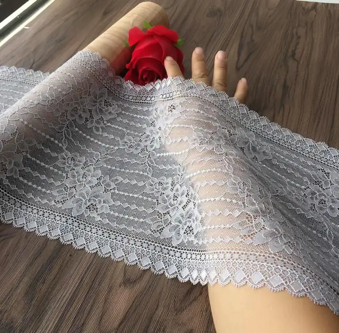 1 Meter Stretch Lace Fabric Ribbon Grey Elastic Lace Trimming Handmade Sew Clothes Wedding Party Dress Crafts Material 23cm
1 Meter Stretch Lace Fabric Ribbon Grey Elastic Lace Trimming Handmade Sew Clothes Wedding Party Dress Crafts Material 23cm