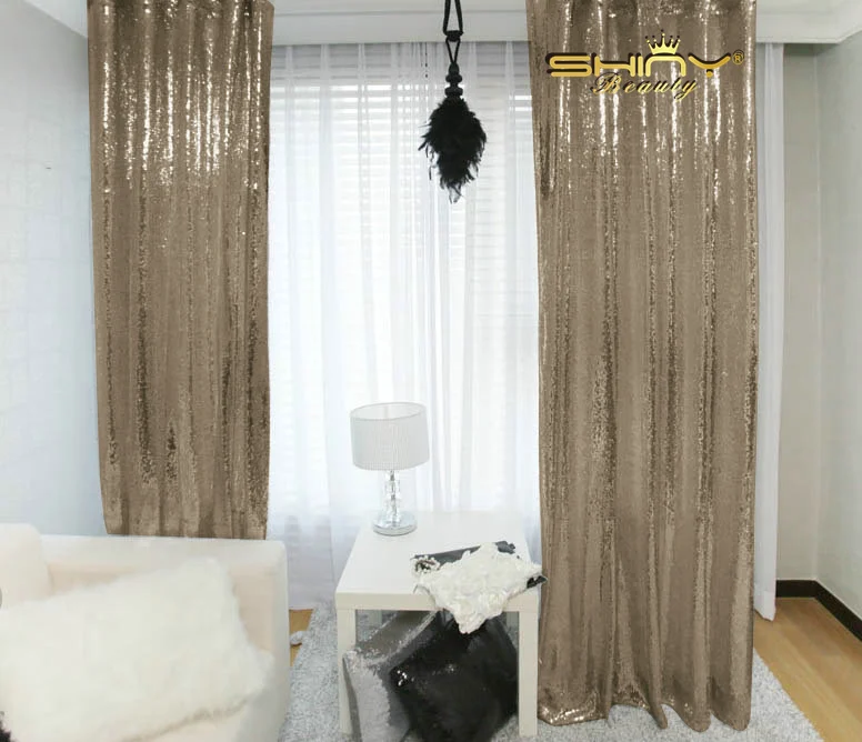ShinyBeauty 4x6ft-медный фон с пайетками занавески для гостиной блестки Фото Шторы
