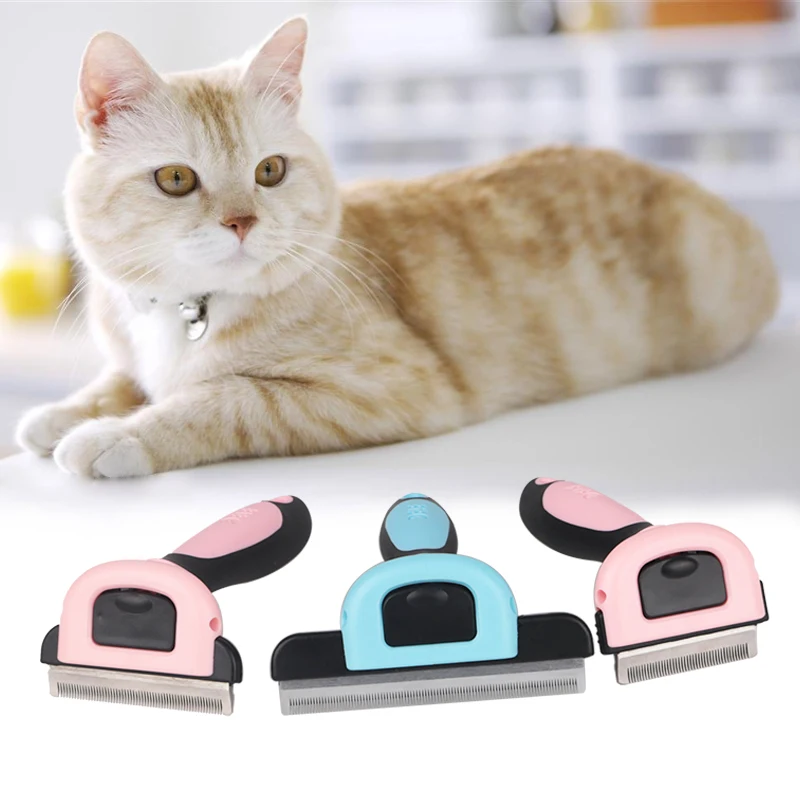 Image Pet Grooming Tool Dog Cat Hair Removal Comb Brush Detachable Hair Shedding Trimming Remover Tools